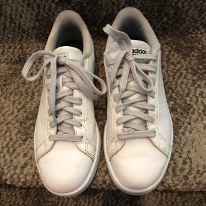 Adidas “cloudfoam” White Leather Sneakers